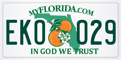 FL license plate EKOO29