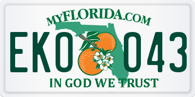 FL license plate EKOO43