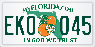 FL license plate EKOO45