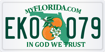 FL license plate EKOO79