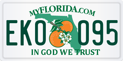 FL license plate EKOO95