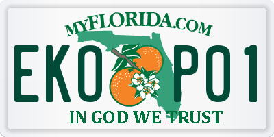 FL license plate EKOP01
