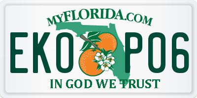 FL license plate EKOP06