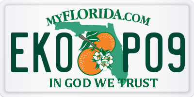 FL license plate EKOP09