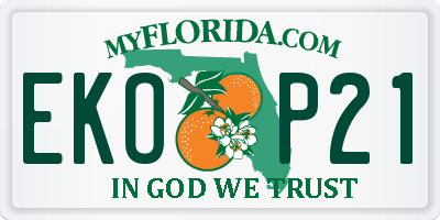 FL license plate EKOP21