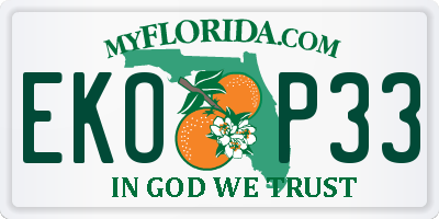 FL license plate EKOP33