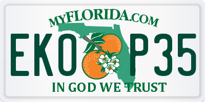 FL license plate EKOP35