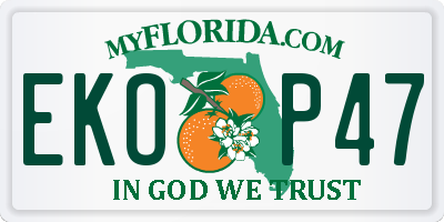FL license plate EKOP47