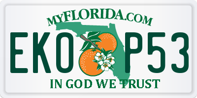 FL license plate EKOP53