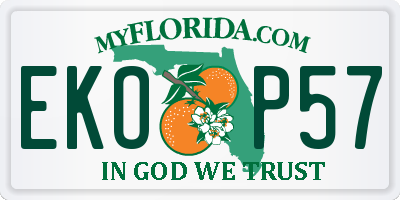 FL license plate EKOP57