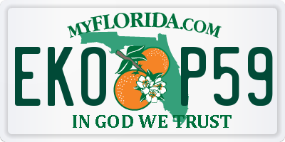 FL license plate EKOP59
