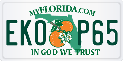 FL license plate EKOP65