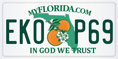 FL license plate EKOP69