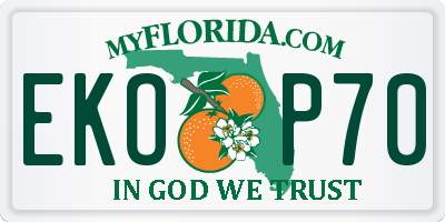 FL license plate EKOP70