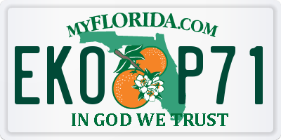 FL license plate EKOP71