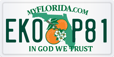 FL license plate EKOP81
