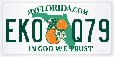 FL license plate EKOQ79