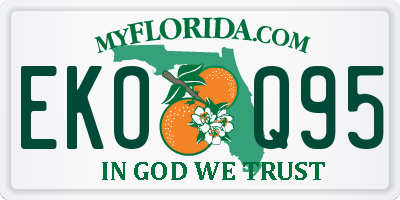 FL license plate EKOQ95