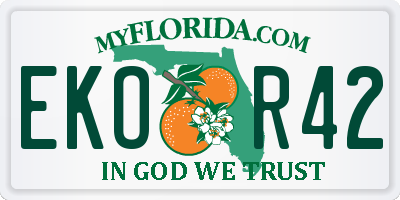 FL license plate EKOR42