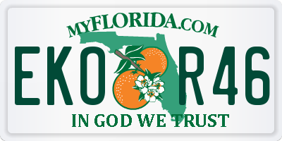FL license plate EKOR46