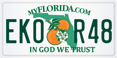 FL license plate EKOR48