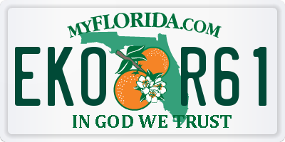 FL license plate EKOR61