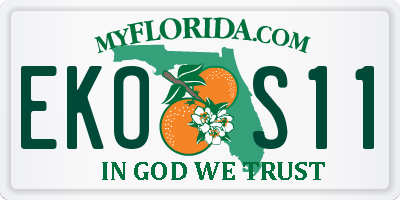 FL license plate EKOS11