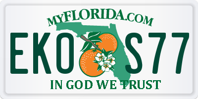 FL license plate EKOS77