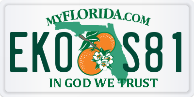 FL license plate EKOS81