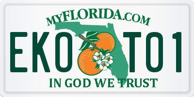 FL license plate EKOT01
