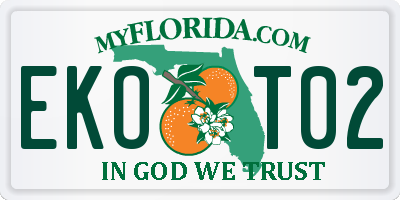 FL license plate EKOT02