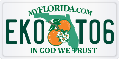 FL license plate EKOT06
