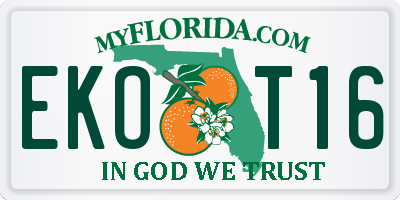 FL license plate EKOT16