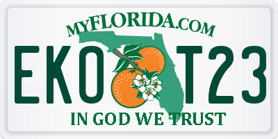 FL license plate EKOT23