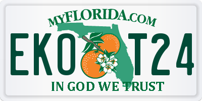 FL license plate EKOT24