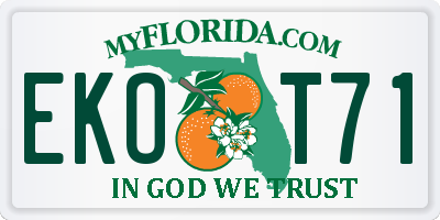 FL license plate EKOT71