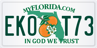 FL license plate EKOT73