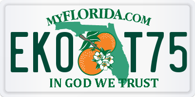 FL license plate EKOT75