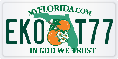 FL license plate EKOT77