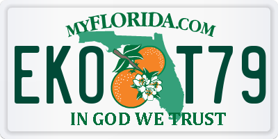 FL license plate EKOT79