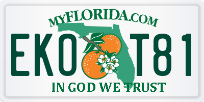 FL license plate EKOT81