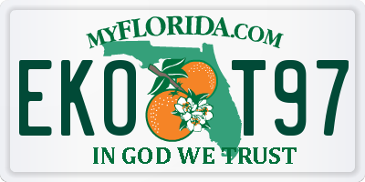 FL license plate EKOT97
