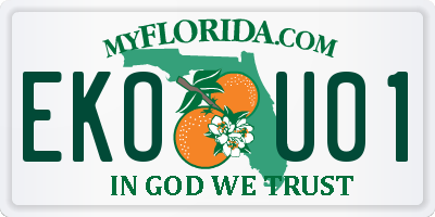 FL license plate EKOU01