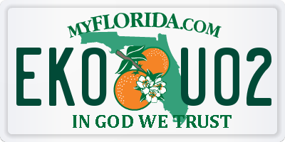 FL license plate EKOU02