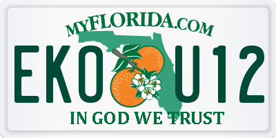 FL license plate EKOU12