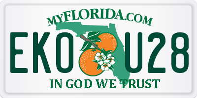 FL license plate EKOU28