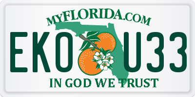 FL license plate EKOU33