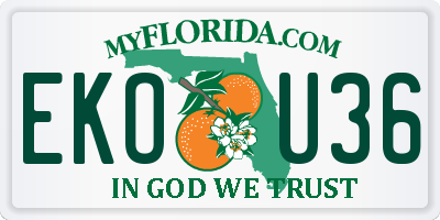 FL license plate EKOU36