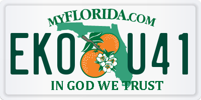 FL license plate EKOU41