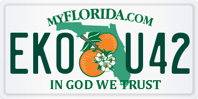 FL license plate EKOU42
